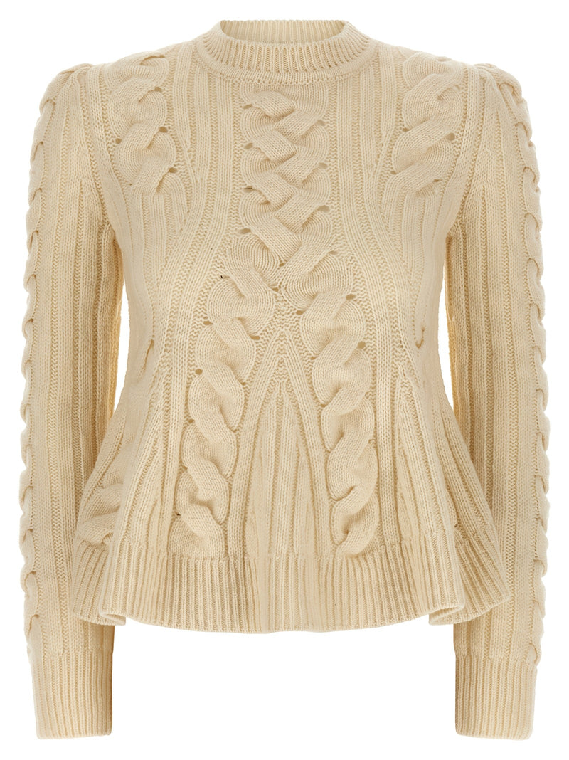 'Peplum Cable' sweater
