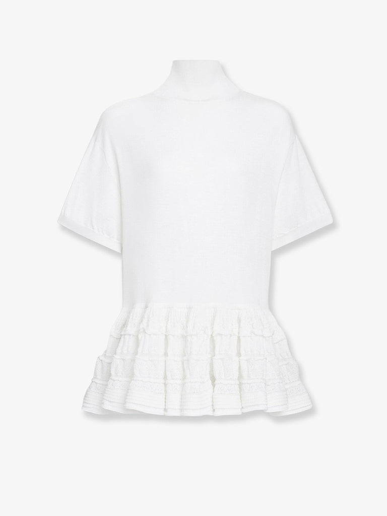 Peplum virgin wool sweater