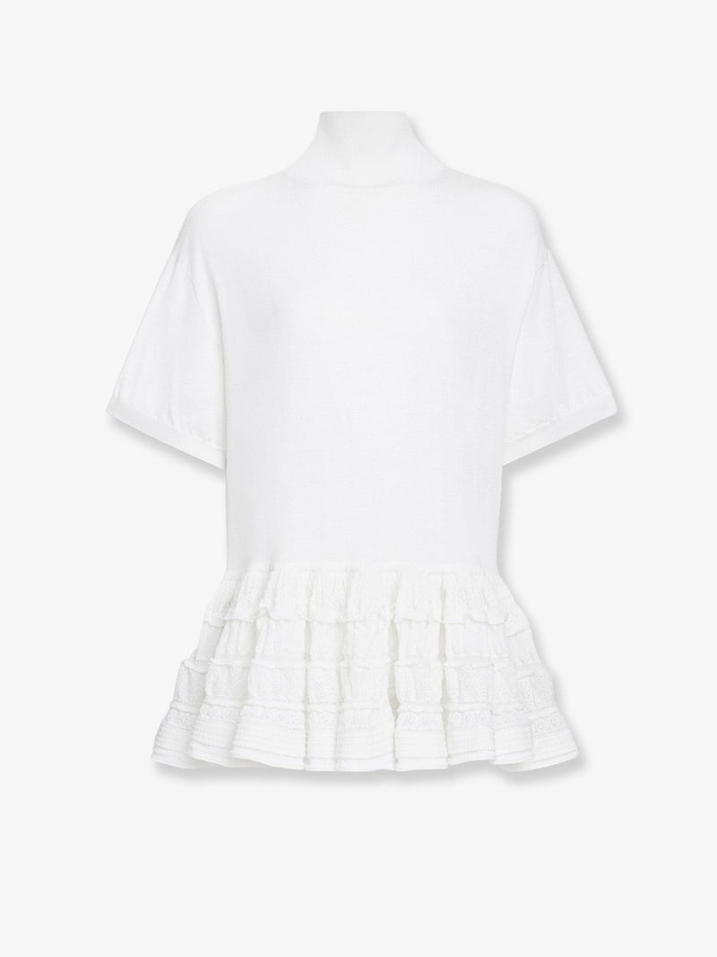 Peplum virgin wool sweater