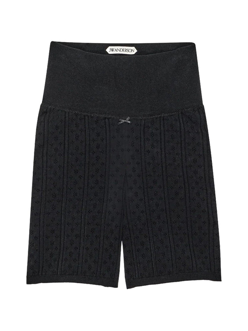 PERFORATED KNIT SHORTS