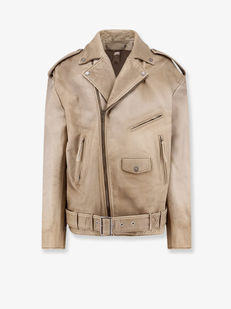 Phoebe Over leather jacket