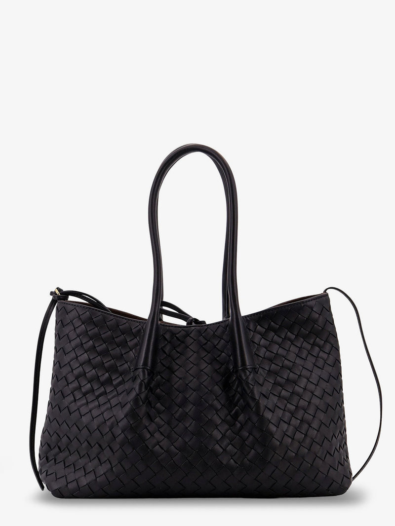 Pinacoteca leather handbag with Intrecciato motif