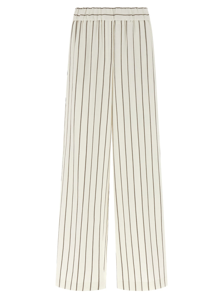 Pinstriped twill pants