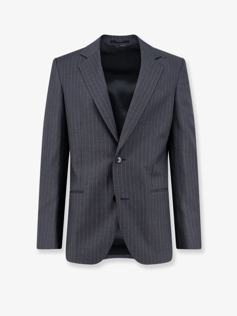 Pinstriped wool blazer