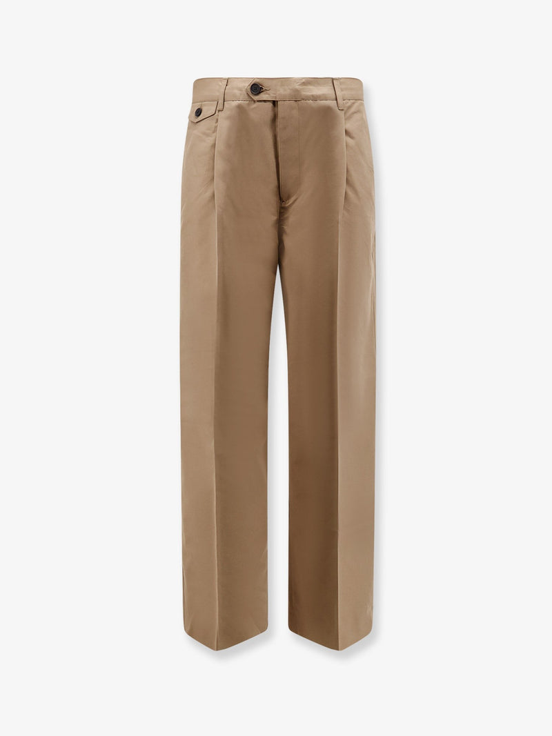 Pleated Chino Slacks Trousers