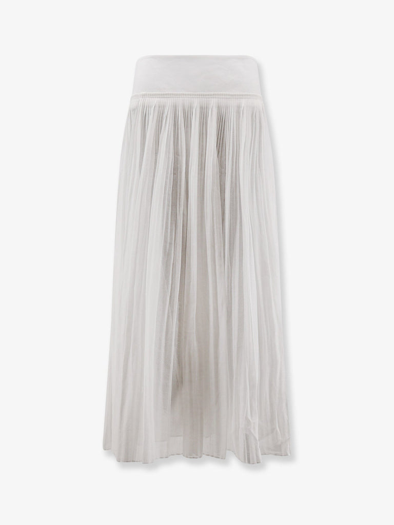 Pleated cotton skirt