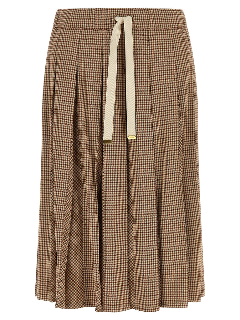Pleated midi skirt