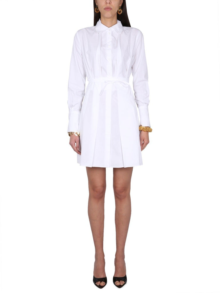 PLEATED SHIRT DRESS