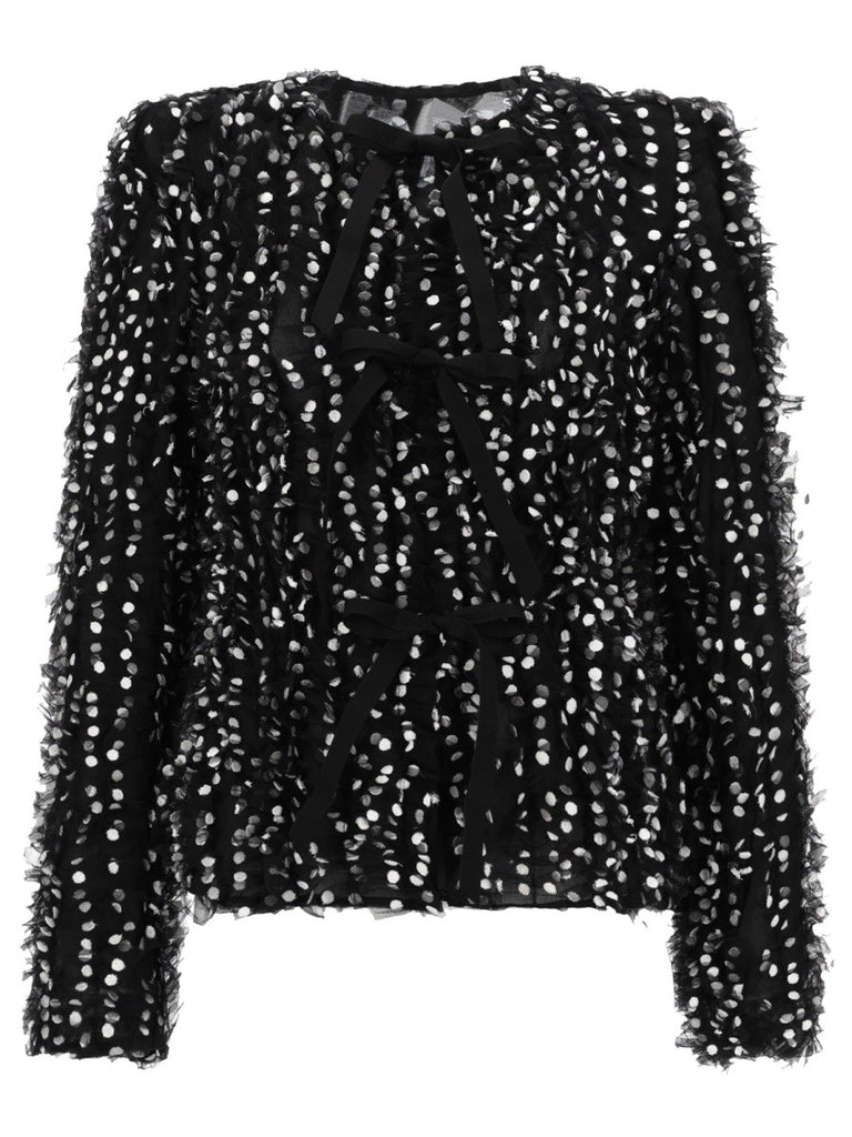 POLKA DOT EMBROIDERED JACKET