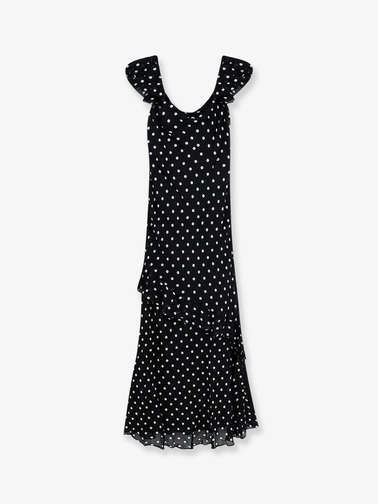 Polka-dots viscose dress
