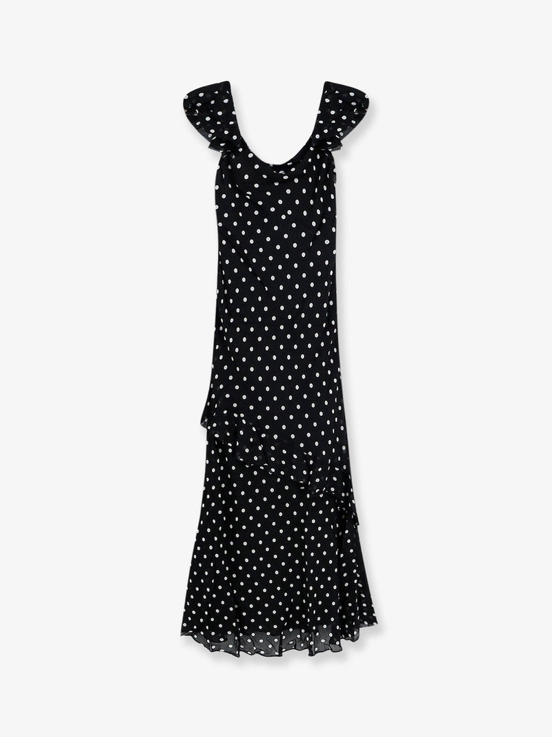 Polka-dots viscose dress