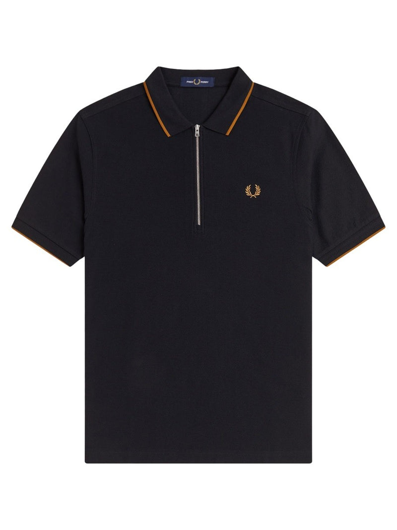 POLO CON ZIP E LOGO