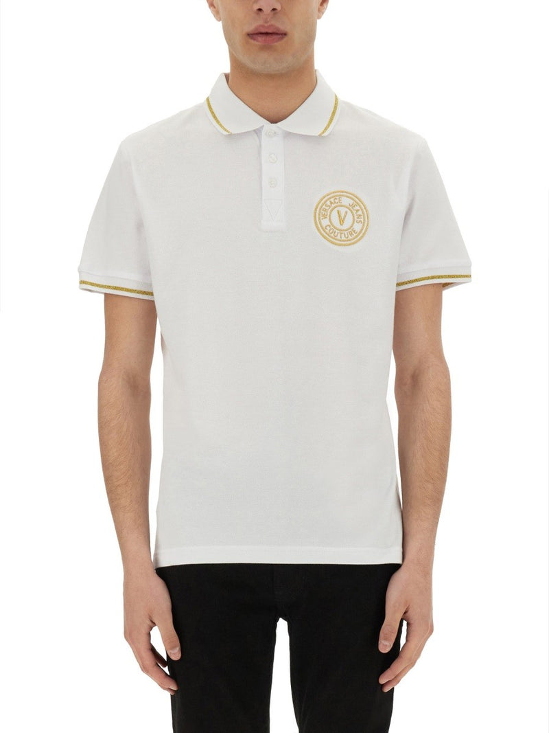 POLO IN COTONE CON V-EMBLEM