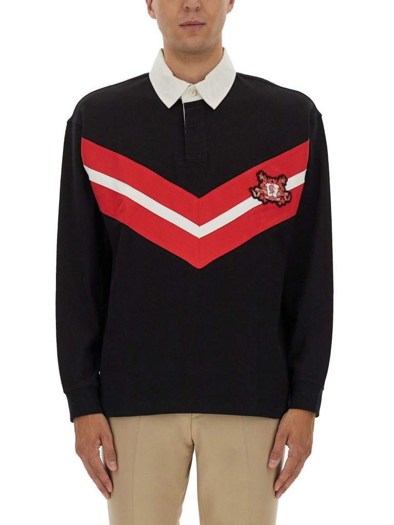 POLO SHIRT WITH COLLEGE STYLE LOGO