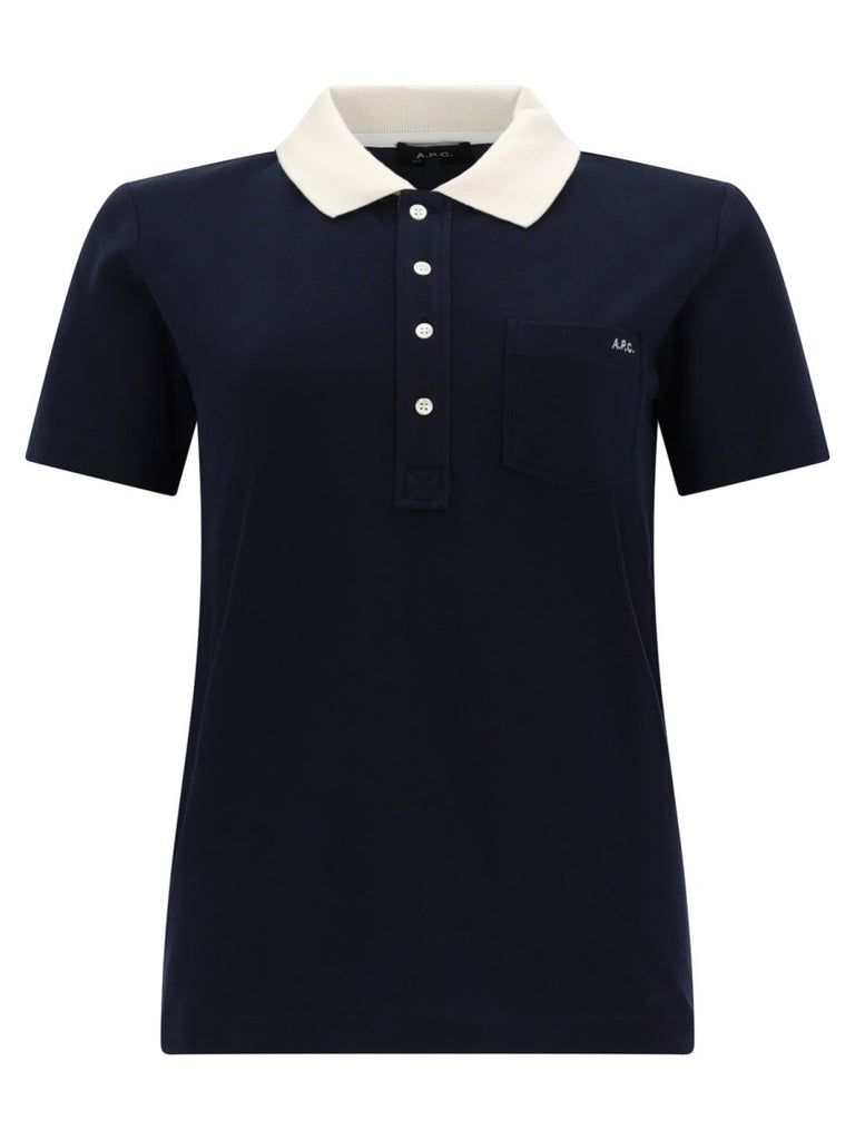 POLO SHIRT WITH LOGO AND CONTRASTING COLLAR