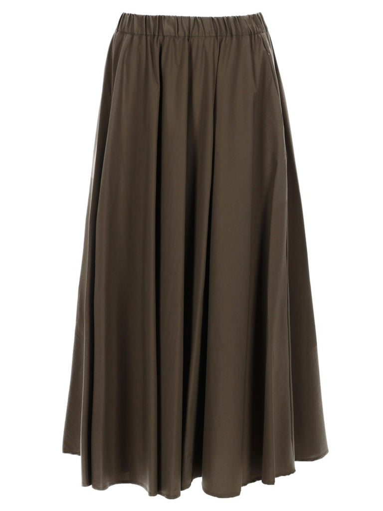 POPLIN MIDI SKIRT