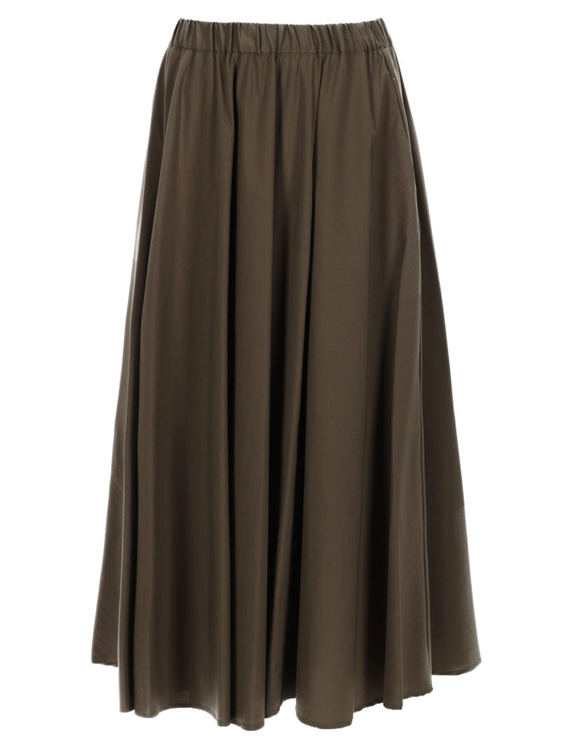 POPLIN MIDI SKIRT