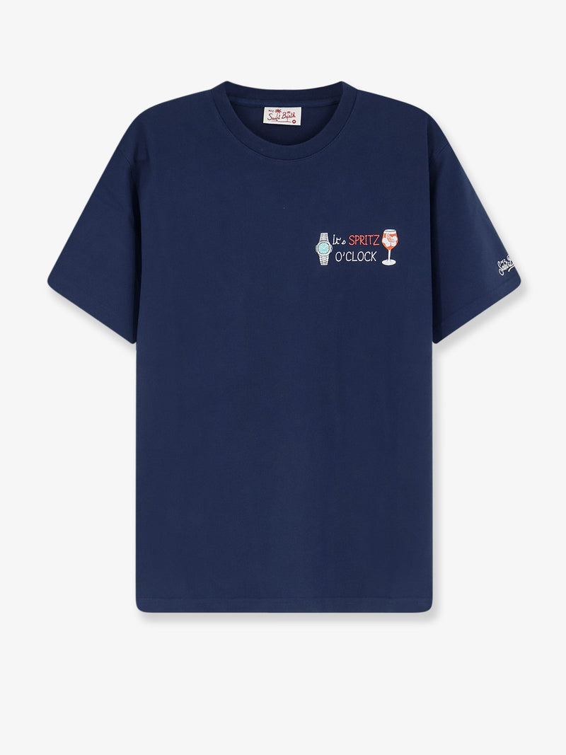 Portofino cotton T-shirt with embroidered logo on the front