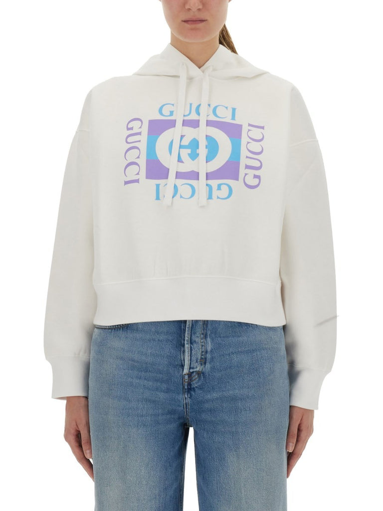PRINTED COTTON HOODIE