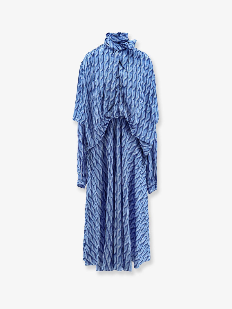 Printed fabric long dress