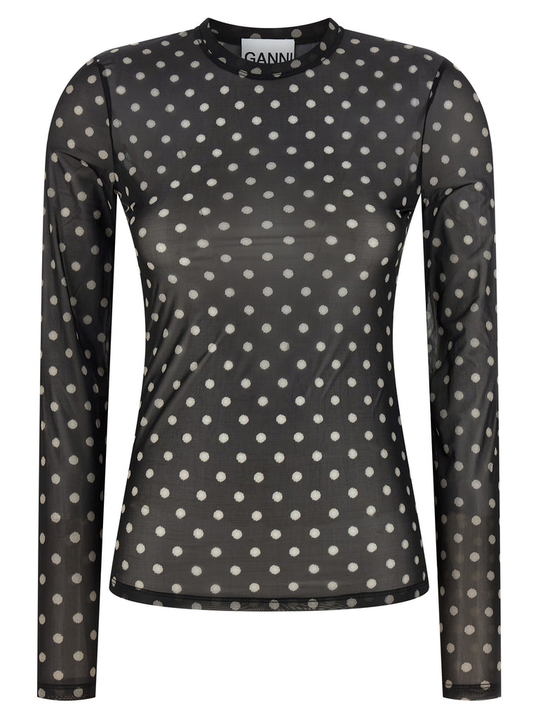 'Printed Sheer' sweater