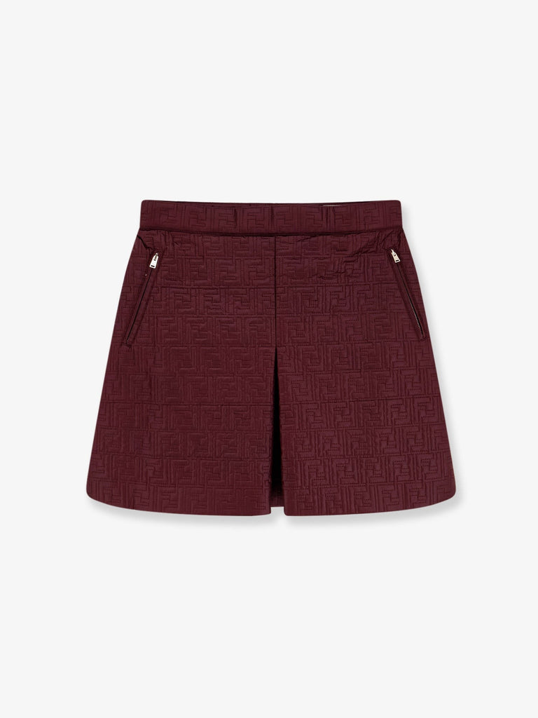 Quilted nylon mini skirt