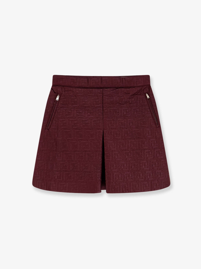 Quilted nylon mini skirt