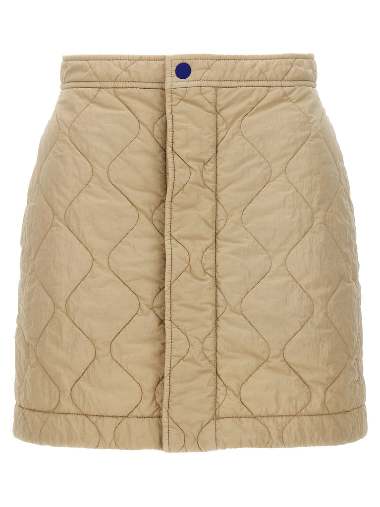 Quilted nylon skirt