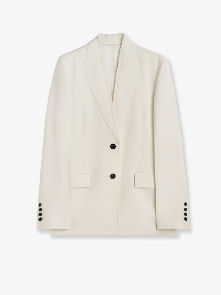 Raw lapel blazer