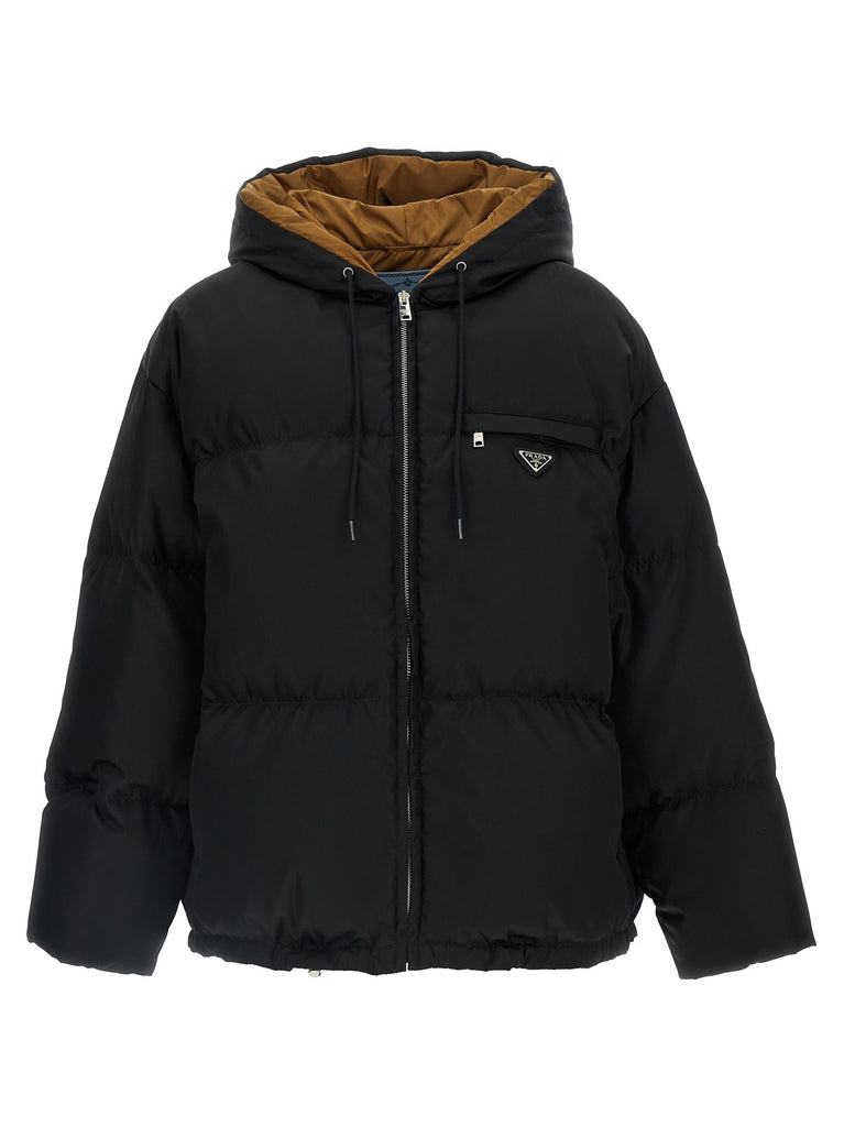 Re-Nylon maxi down jacket