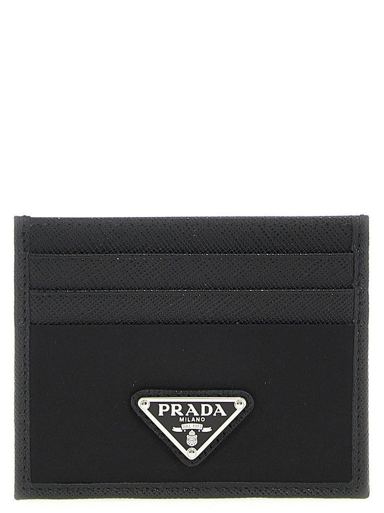 Re-Nylon Saffiano cardholder