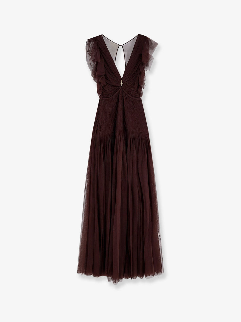 Red Carpet long dress with rhinestones detail