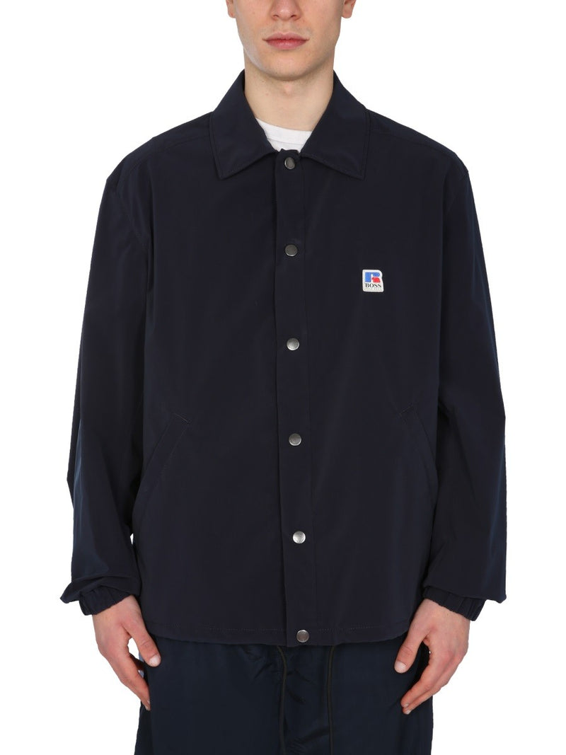 RELAXED FIT JACKET WITH BOSS X RUSSELL ATHLETIC LOGO