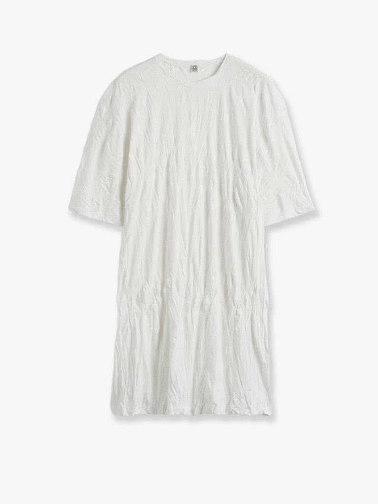Relaxed fit short cotton blend dress