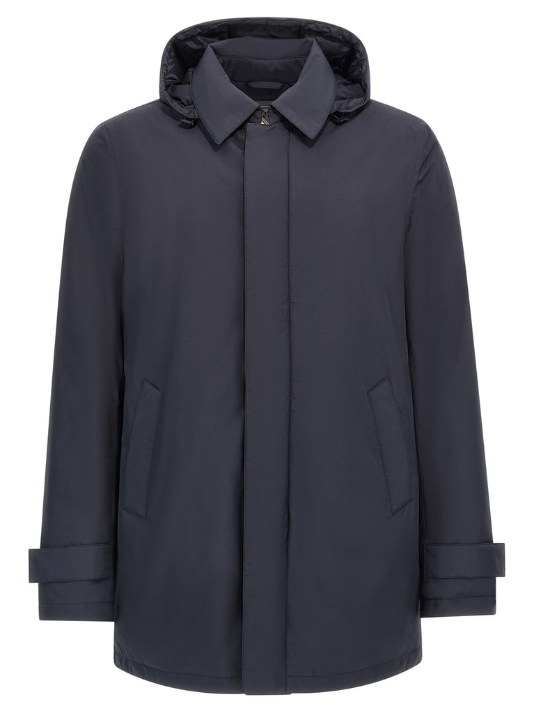 Removable hood parka