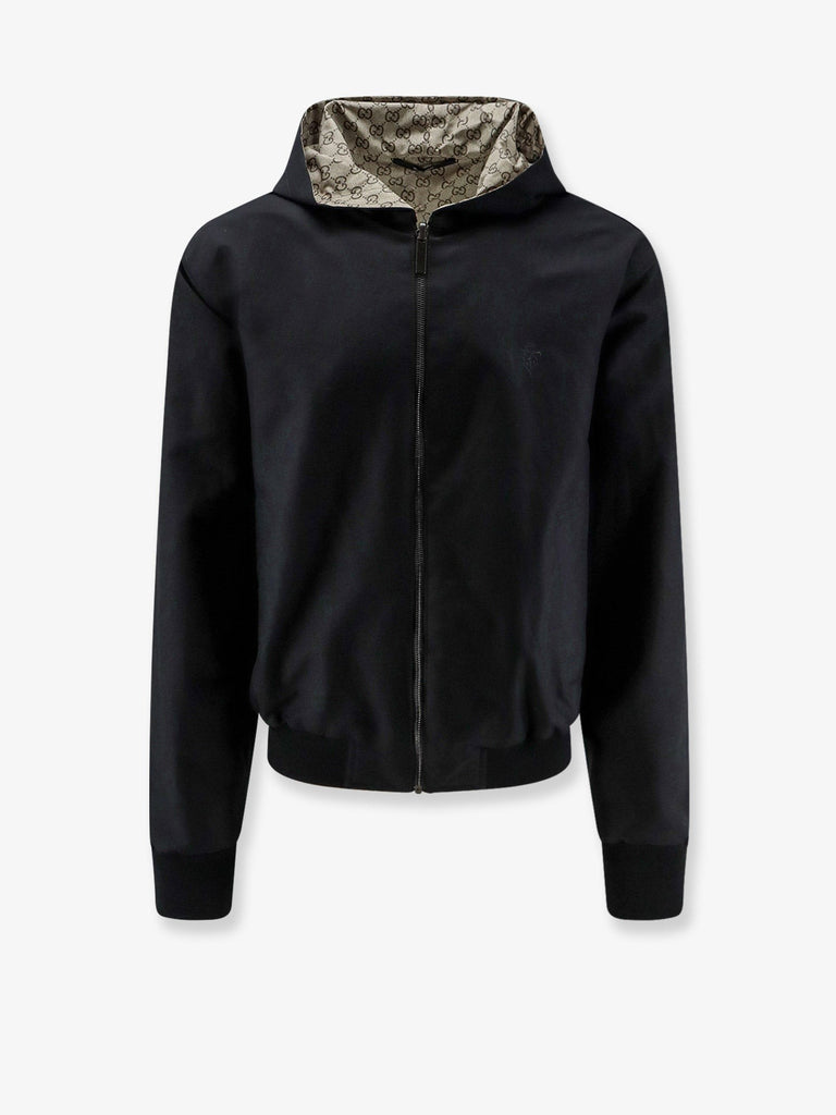 Reversible cotton and GG nylon jacket