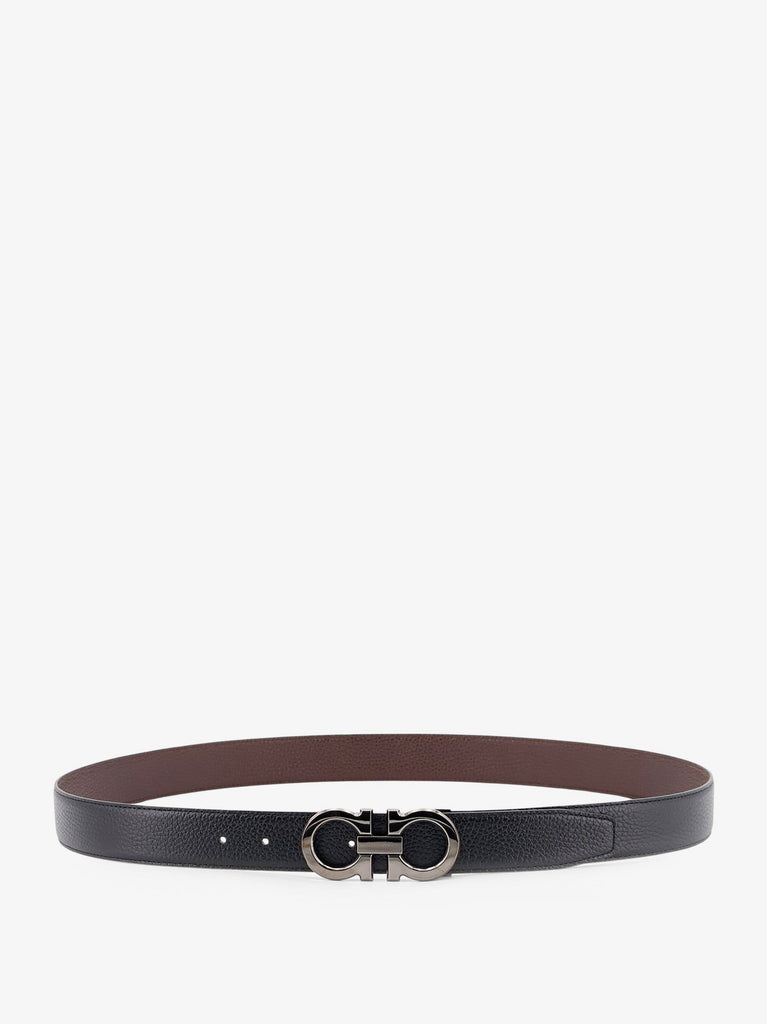 Reversible hammered leather belt