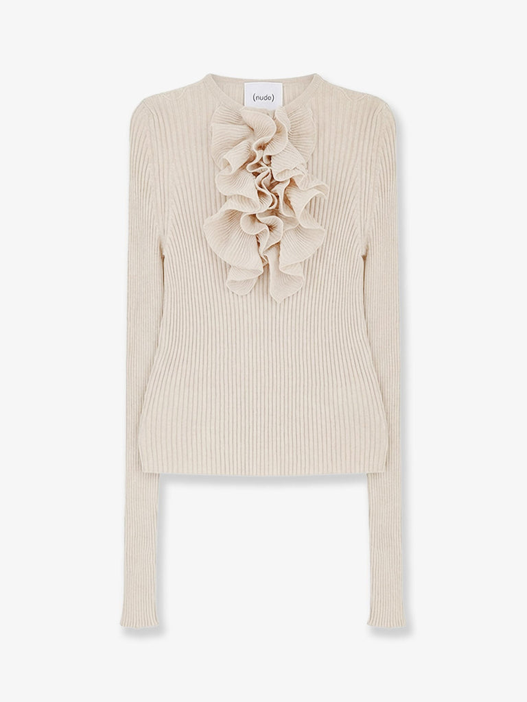 Ribbed cotton blend sweater