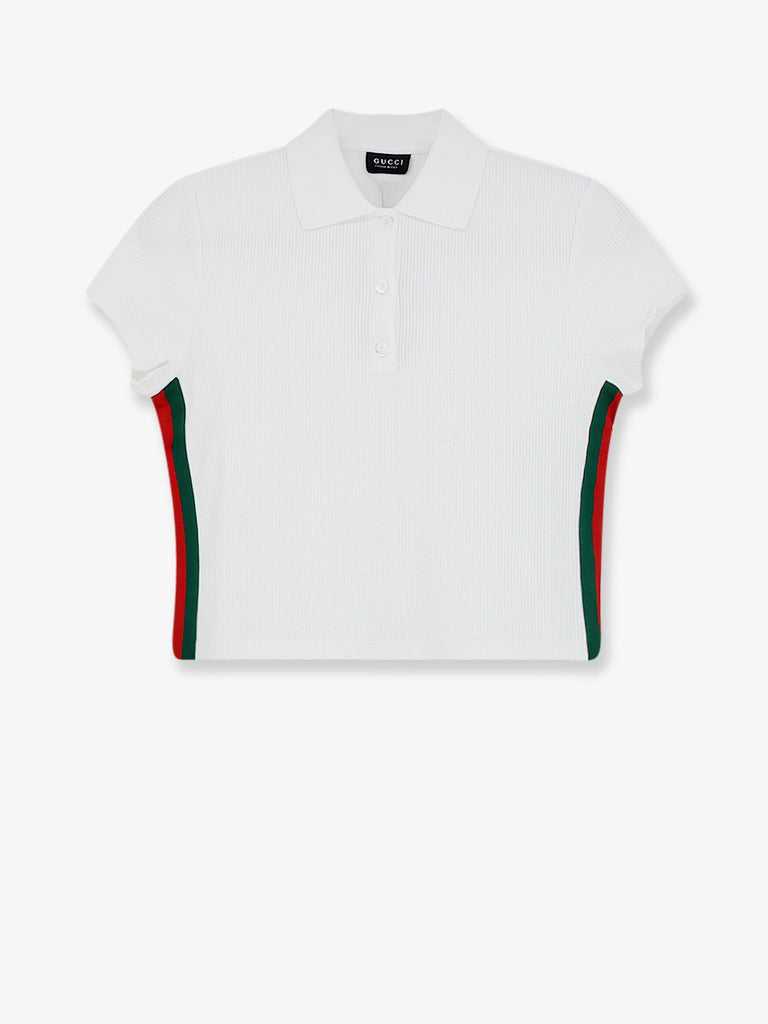 Ribbed cotton jersey polo shirt