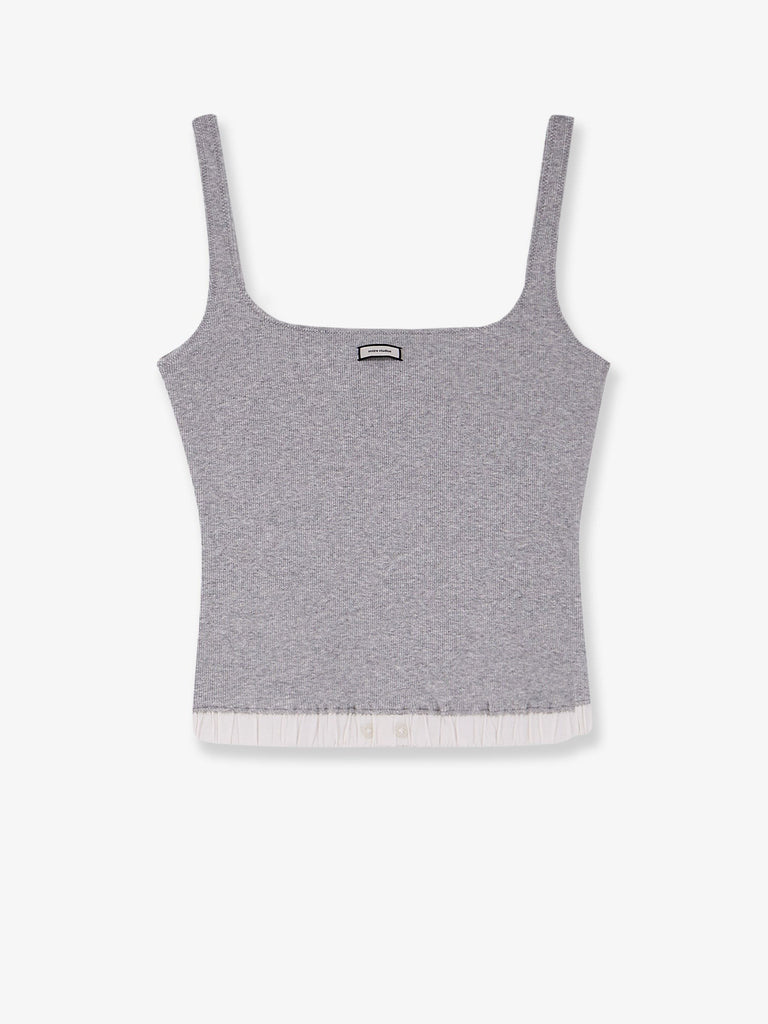 Ribbed cotton tank top