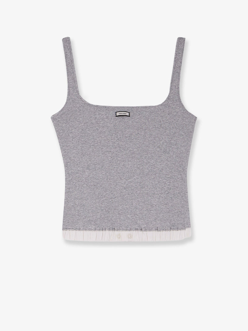 Ribbed cotton tank top