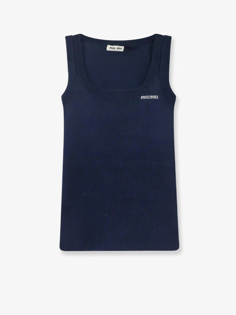 Ribbed cotton tank top