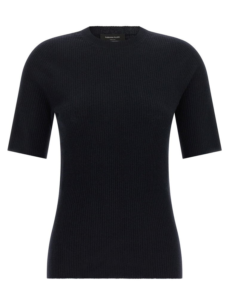Ribbed knit t-shirt