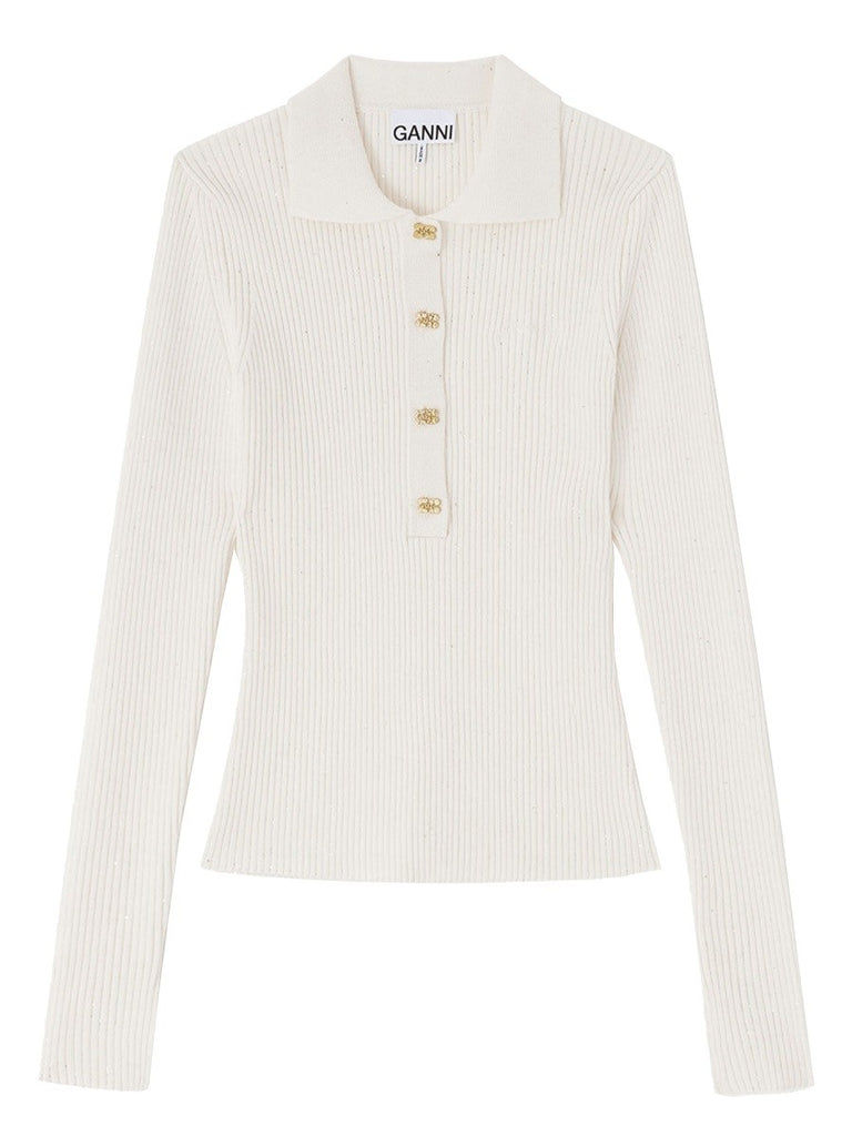 RIBBED POLO SHIRT