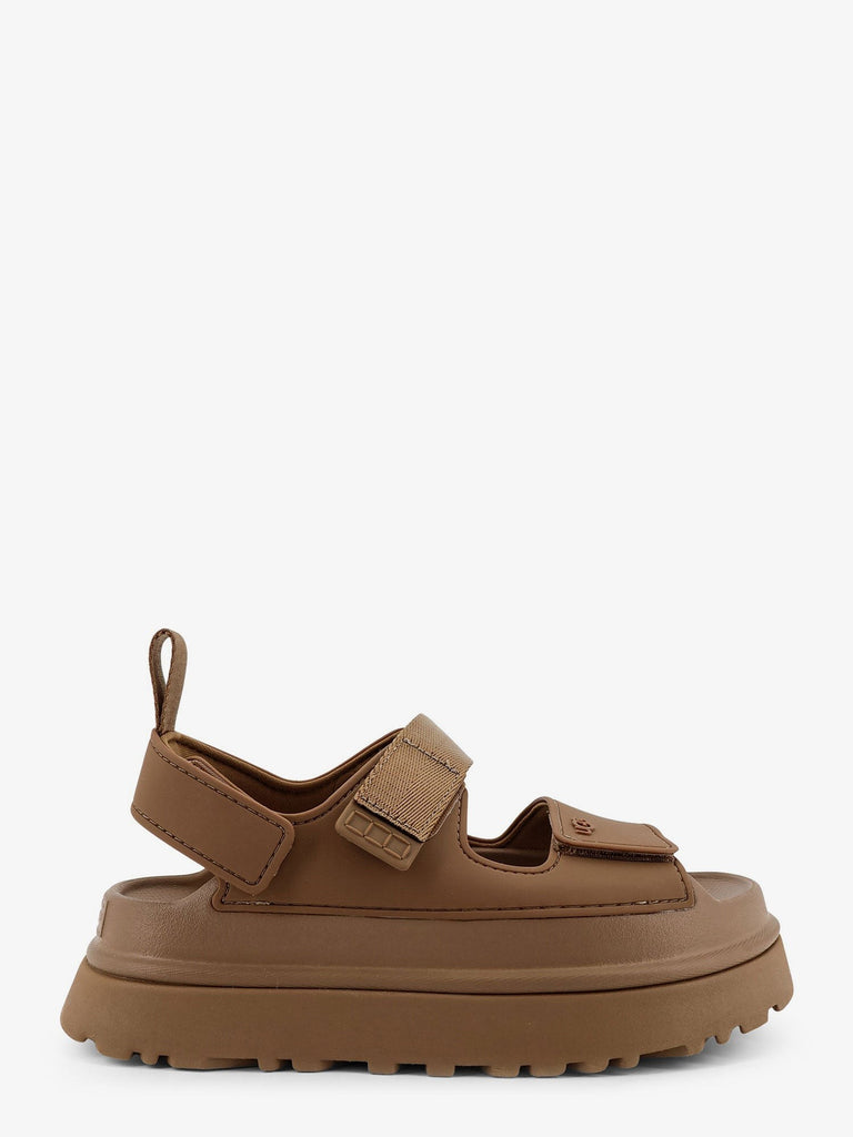 Rubber sandals with embossed logo