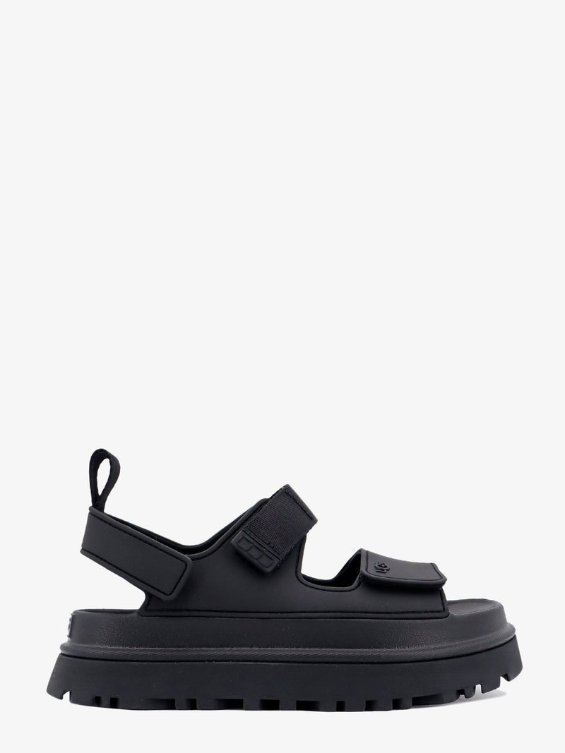 Rubber sandals with embossed logo