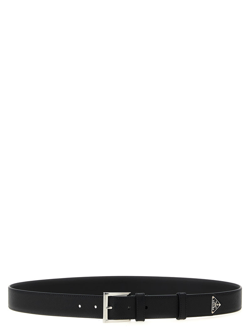 Saffiano leather belt