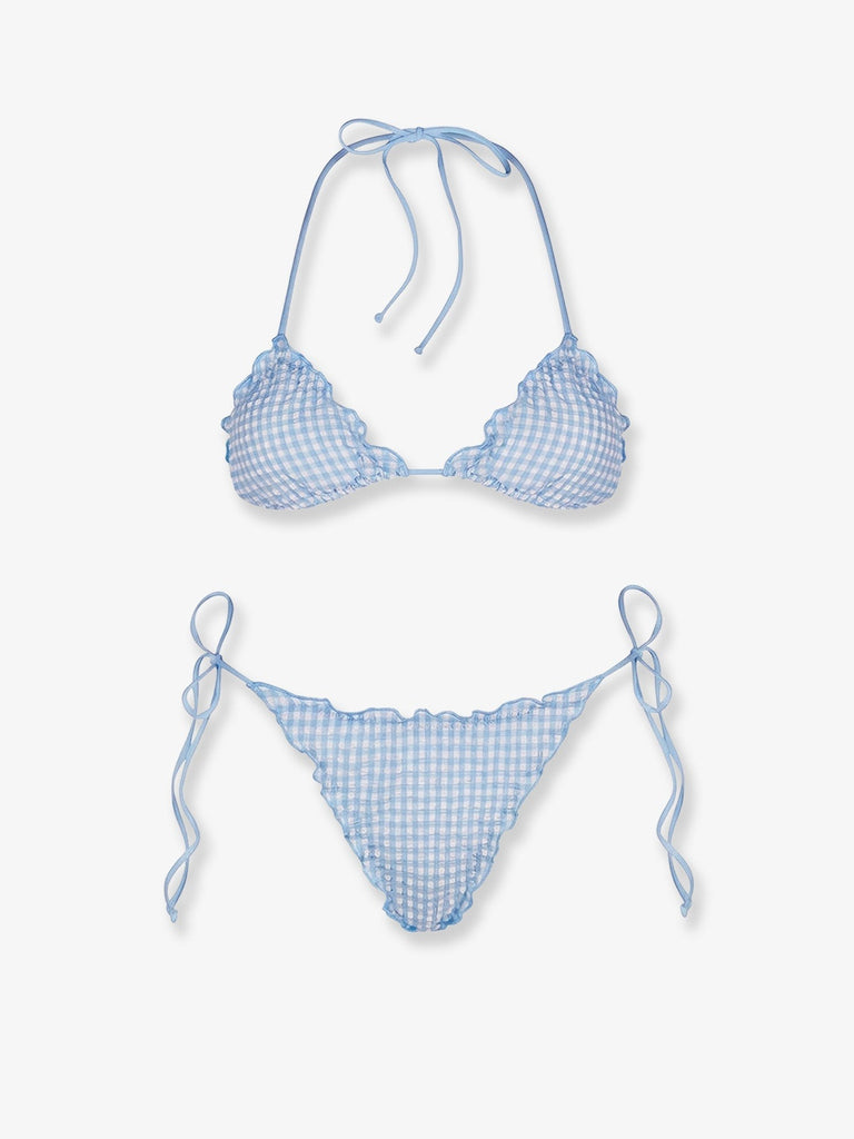 Sagitami nylon bikini with vichy pattern