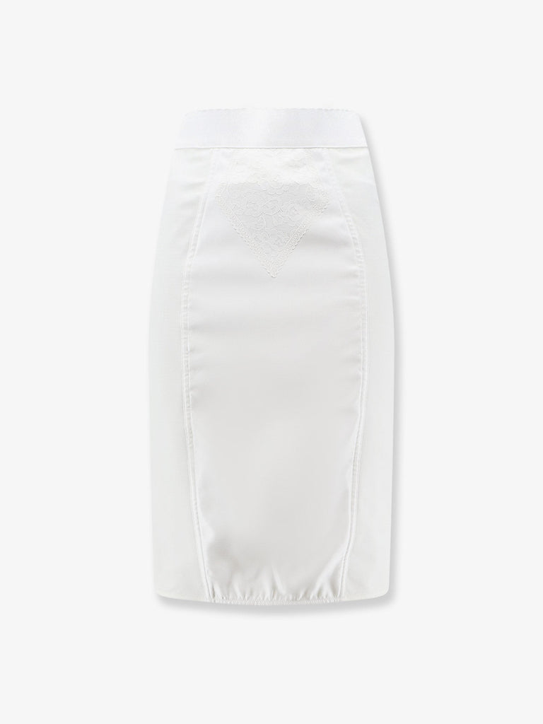 Satin and powernet midi skirt