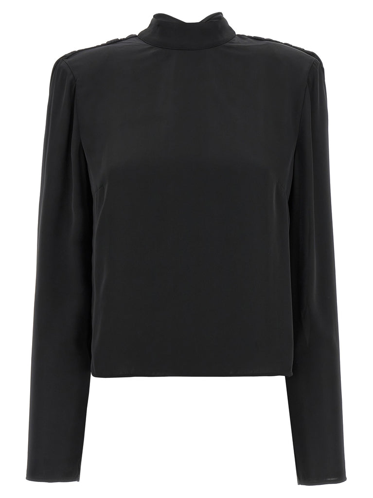 'Satin Drapy Back' top
